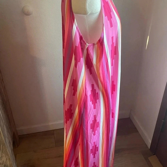 Southern stitch kimono vest Aztec western boho new with tags size s-m flowy pink - Picture 3 of 4